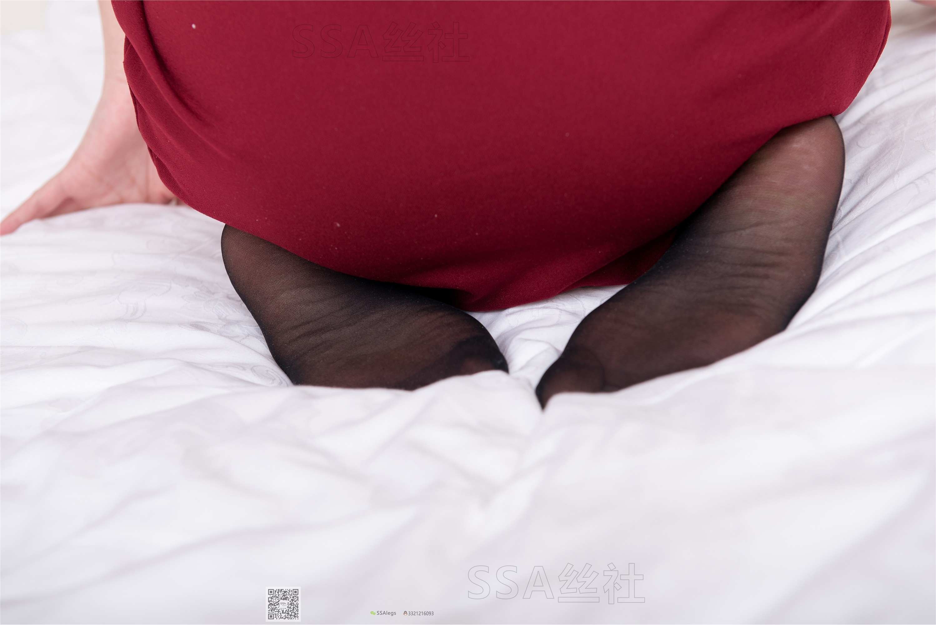 SSA丝社 超清写真 NO.064 西西 酒红性感超短裙黑丝